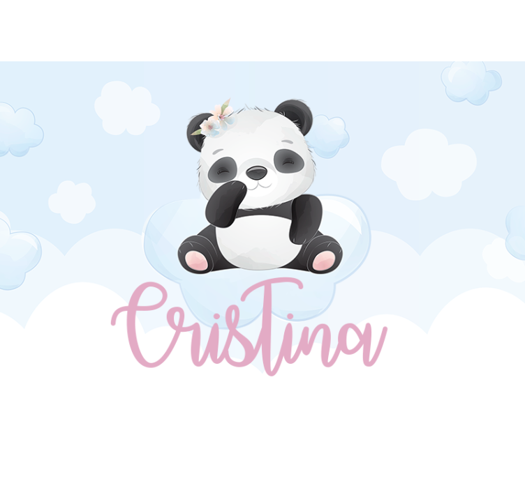 Tapisserie animaux design de panda mignon - TenStickers