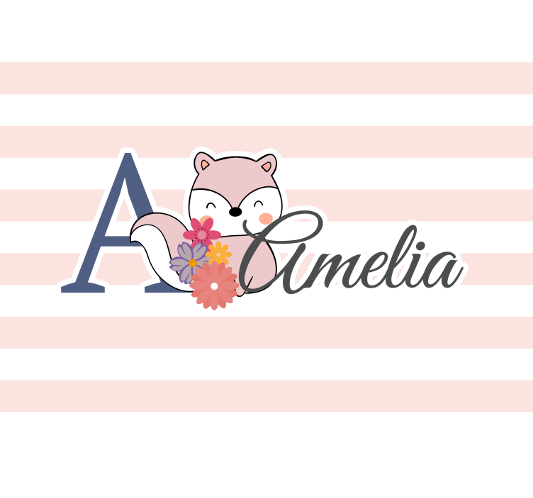 Tapisserie chambre enfant design renard adorable - TenStickers