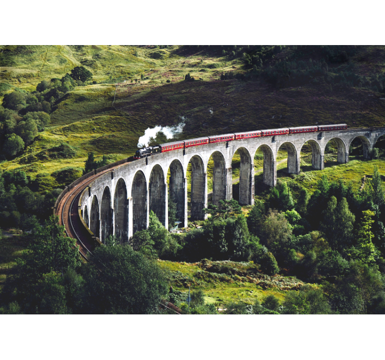 Tapisserie villes et pays pont ferroviaire emblématique - TenStickers