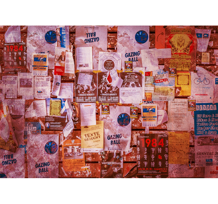 Tapisserie murale graffiti affichage urbain - TenStickers