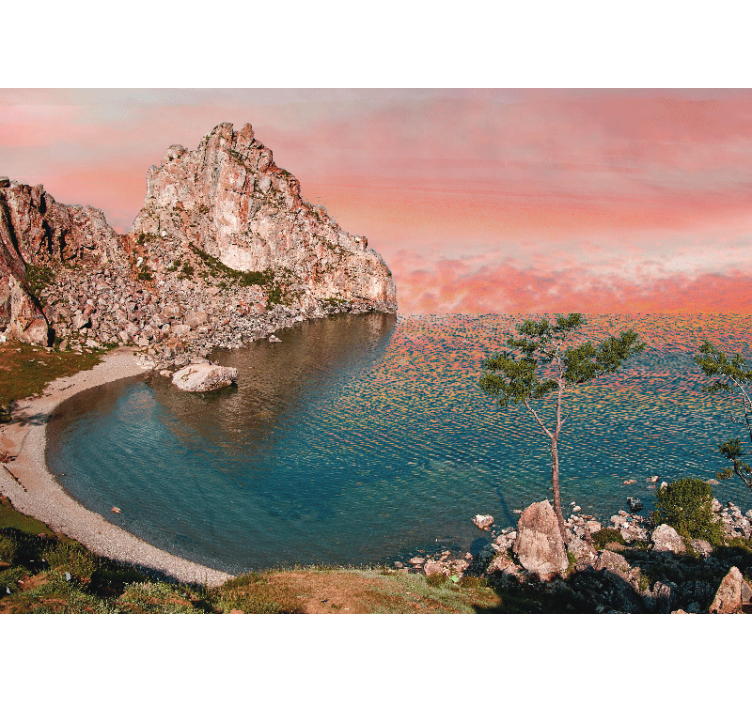 Tapisserie paysage perspective océan tranquille - TenStickers