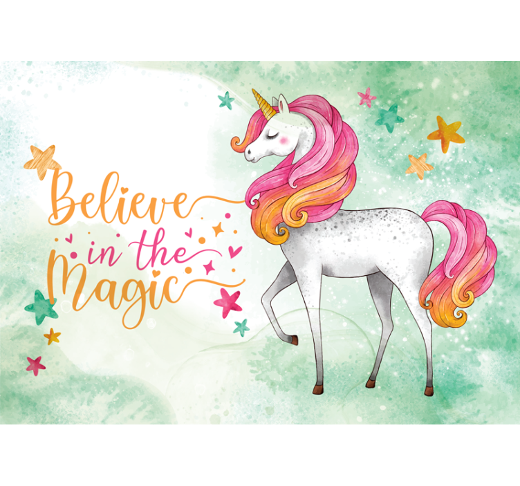 Tapisserie murale fantaisie licorne en enchantement - TenStickers