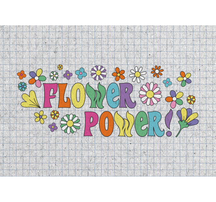 Tapisserie fleur design floral dynamique - TenStickers