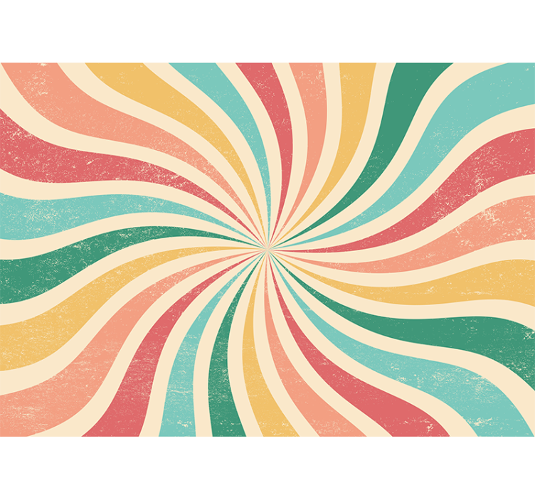 Papier peint 3d vagues colorées en spirale - TenStickers