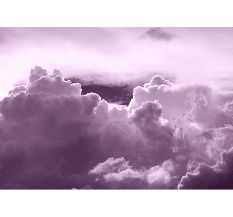 Tapisserie ciel formation de nuages violets - TenStickers