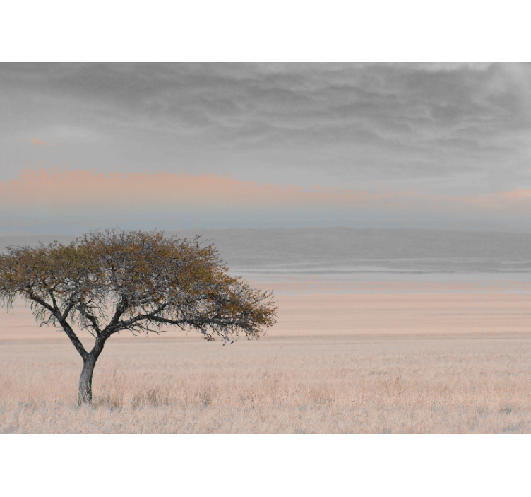Papier peint nature paysage d'arbre isolé - TenStickers