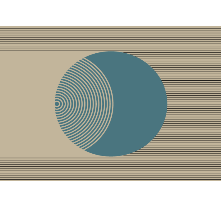 Tapisserie abstraite motif de cercle géométrique - TenStickers