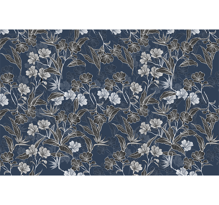 Tapisserie fleur motif floral élégant - TenStickers