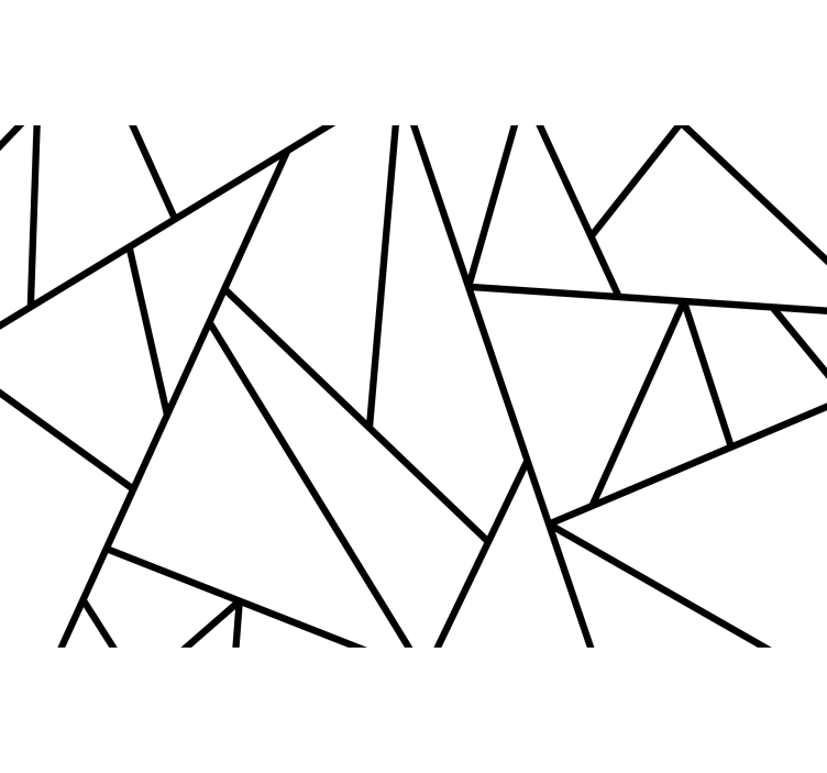 Tapisserie abstraite lignes noires géométriques - TenStickers
