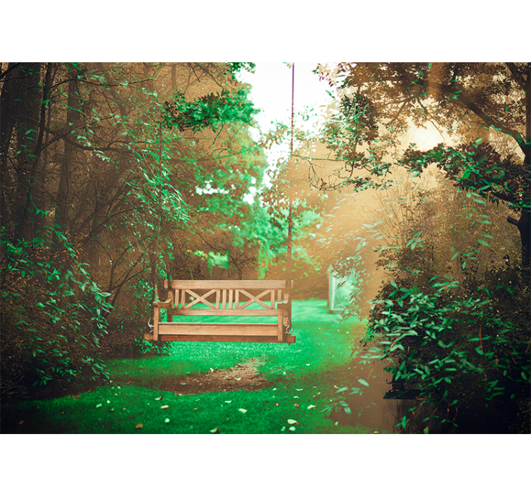 Tapisserie nature Évasion dans un jardin serein - TenStickers