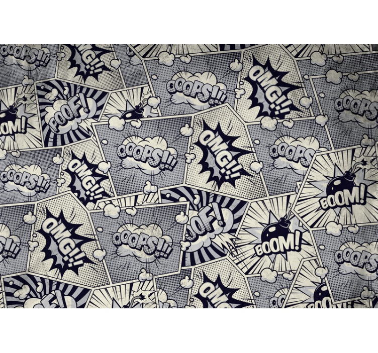 Tapisserie murale graffiti effets sonores comiques - TenStickers