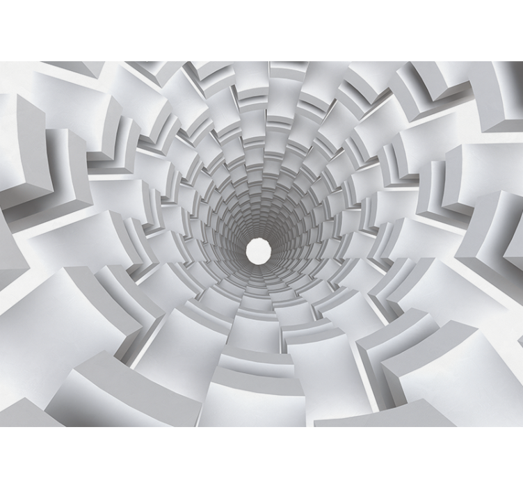 Tapisserie abstraite design perspective tunnel - TenStickers