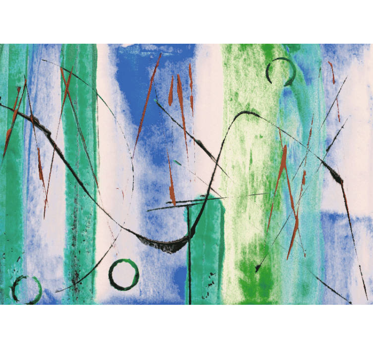 Tapisserie abstraite motifs de lignes dynamiques - TenStickers