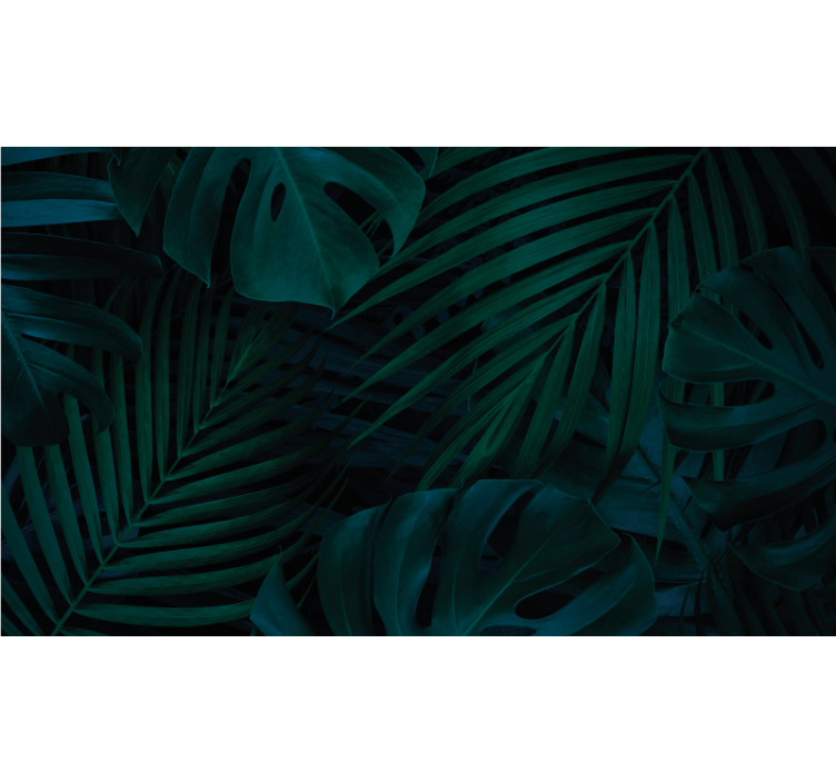 Papier peint nature vitrine de feuillage tropical - TenStickers
