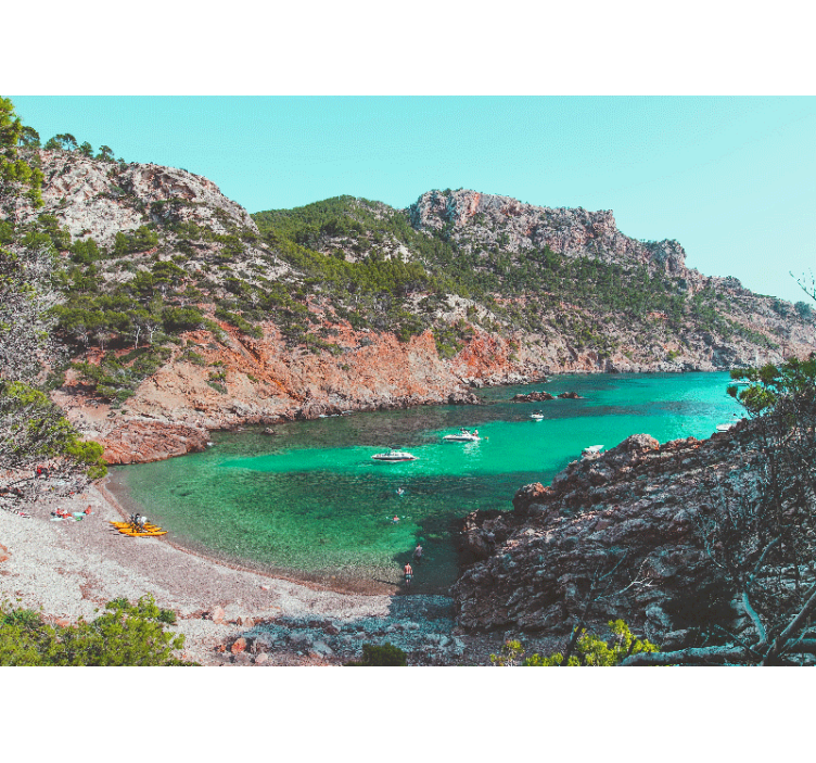 Tapisserie paysage vue sur la mer cove - TenStickers