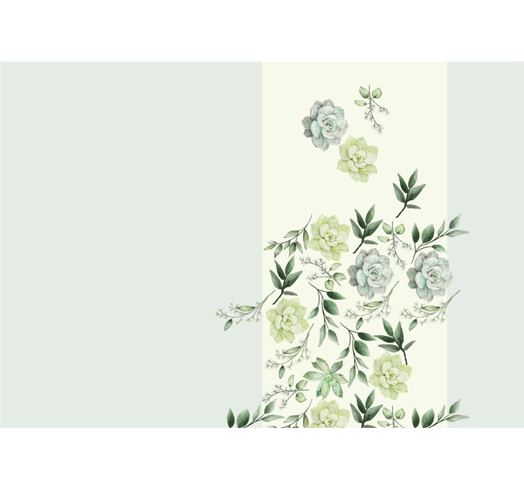 Tapisserie fleur arrangement floral succulent - TenStickers