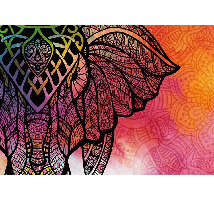 Tapisserie mandala conception ethnique dégradée - TenStickers