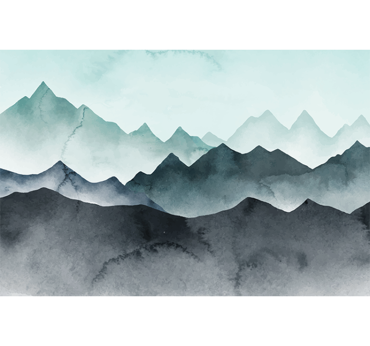 Tapisserie montagne horizon majestueux des montagnes - TenStickers