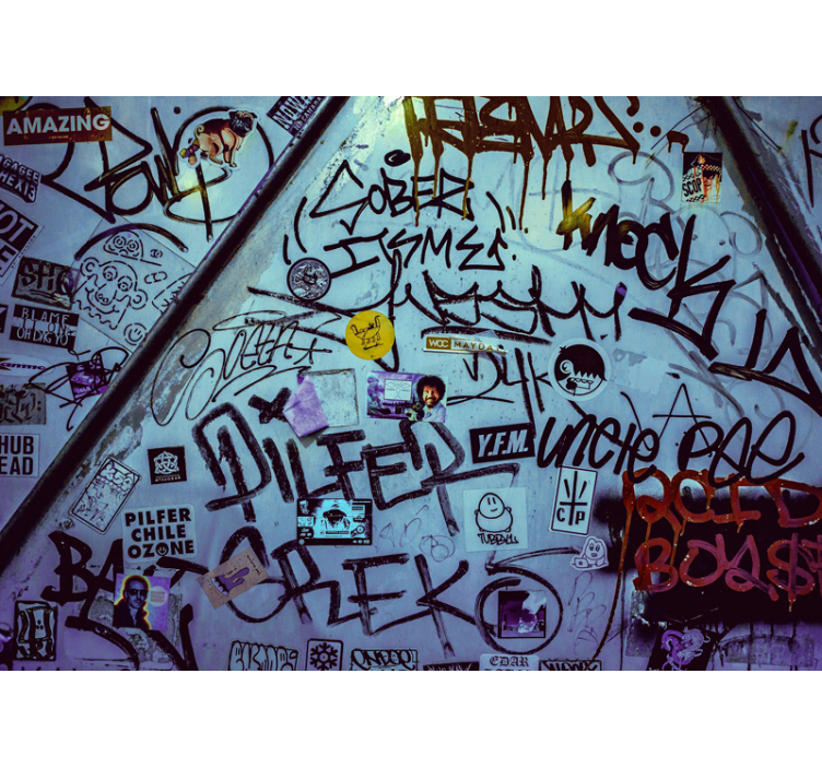 Tapisserie murale graffiti art de tag urbain - TenStickers