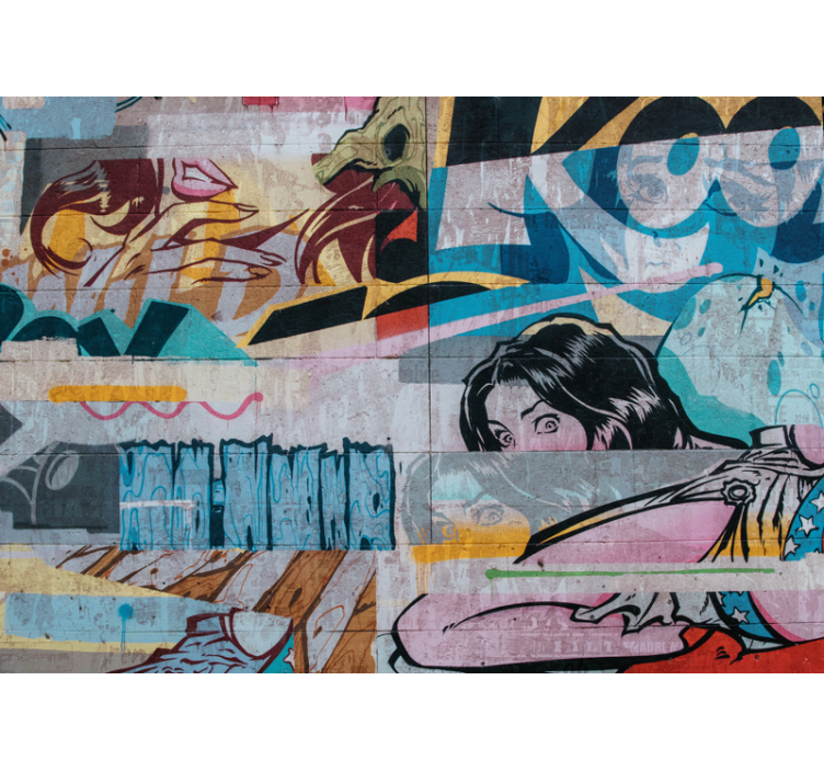 Tapisserie murale graffiti urbain - TenStickers