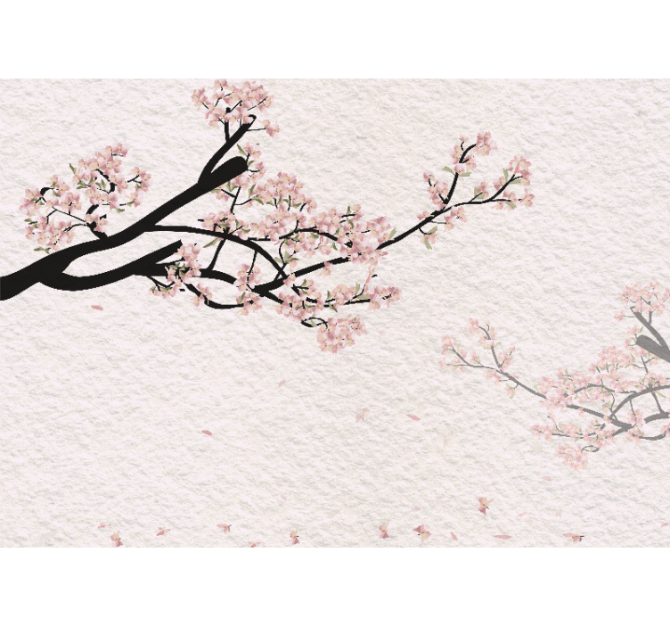 Papier peint panoramique fleurs de cerisier - TenStickers