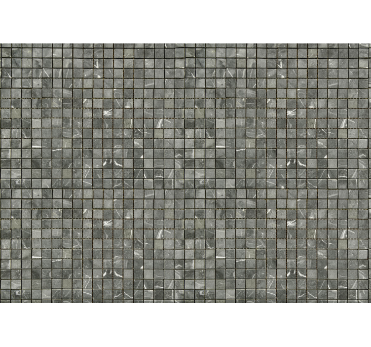 Tapisserie salle de bain tuiles noires - TenStickers