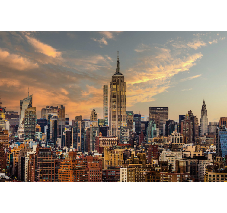 Tapisserie murale bureau la skyline de New York - TenStickers