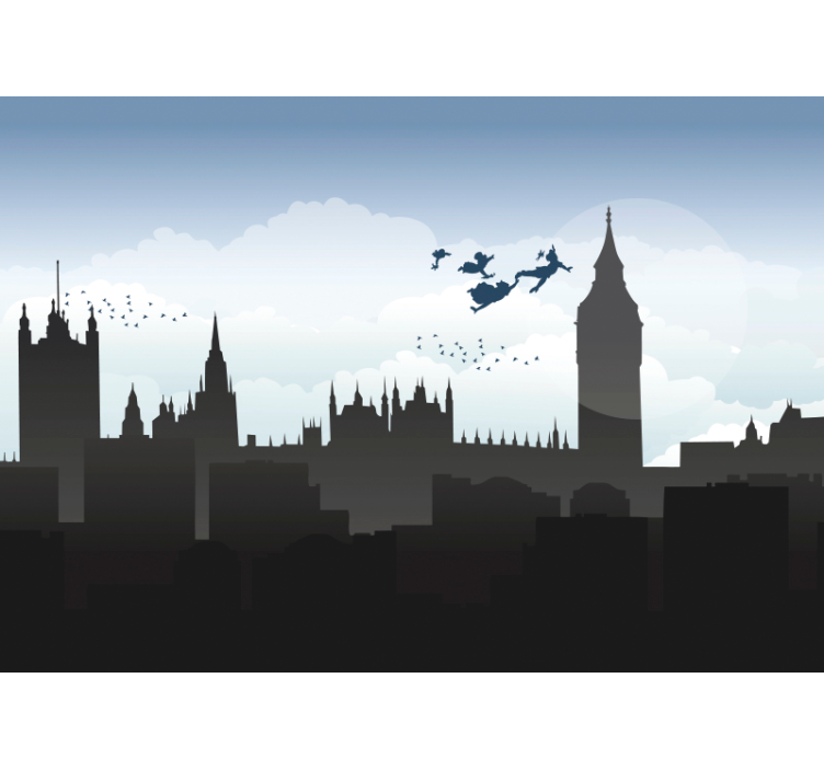 Tapisserie londres silhouette d'horizon - TenStickers