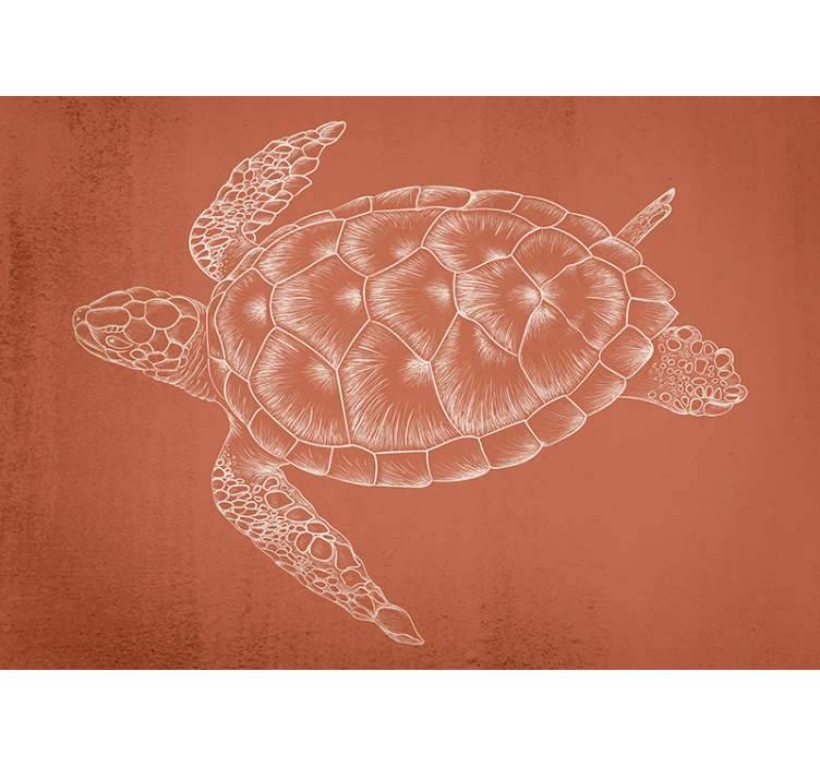 Tapisserie animaux illustration de tortue de mer - TenStickers