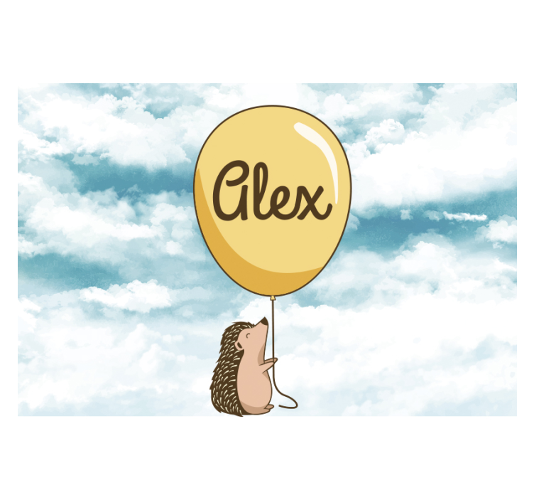 Tapisserie amour hérisson ballon joie - TenStickers