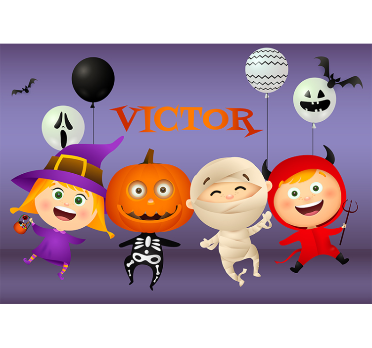 Tapisserie halloween amis amusants d'halloween - TenStickers