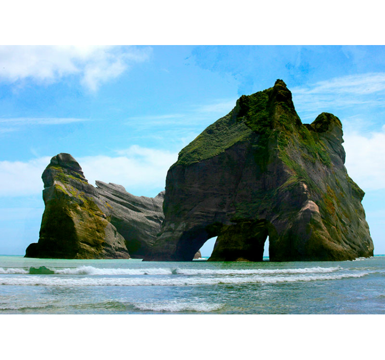 Tapisserie montagne vue majestueuse des montagnes - TenStickers