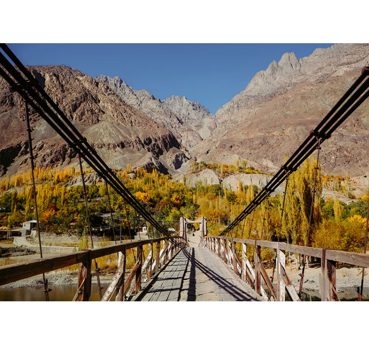 Tapisserie nature composition de feuillage vibrant - TenStickers