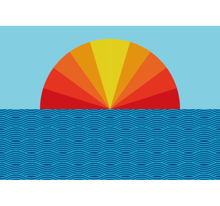 Tapisserie paysage conception d'horizon radiant - TenStickers