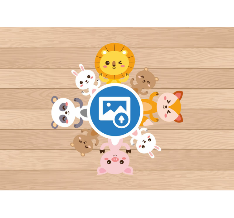 Tapisserie animaux amis animaux ludiques - TenStickers