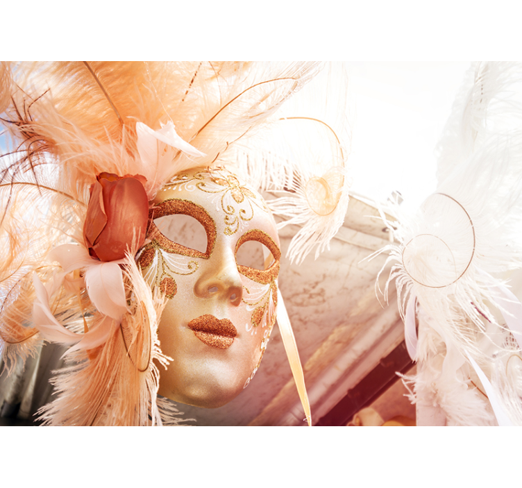 Tapisserie amour masque de carnaval élégant - TenStickers