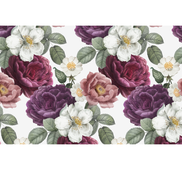 Tapisserie fleur bouquet de fleurs romantique - TenStickers