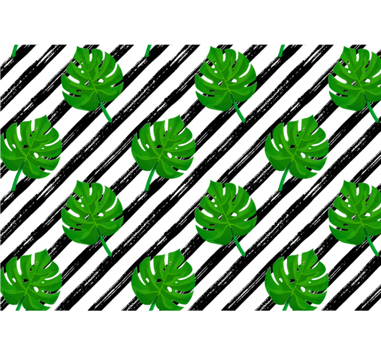 Tapisserie autres motif de feuille tropicale - TenStickers