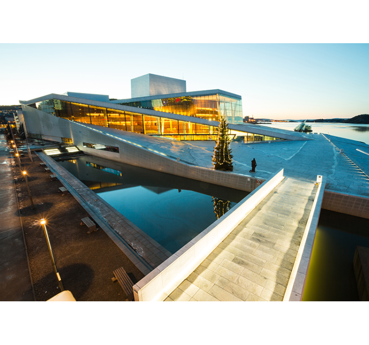 Tapisserie villes et pays merveille architecturale moderne - TenStickers