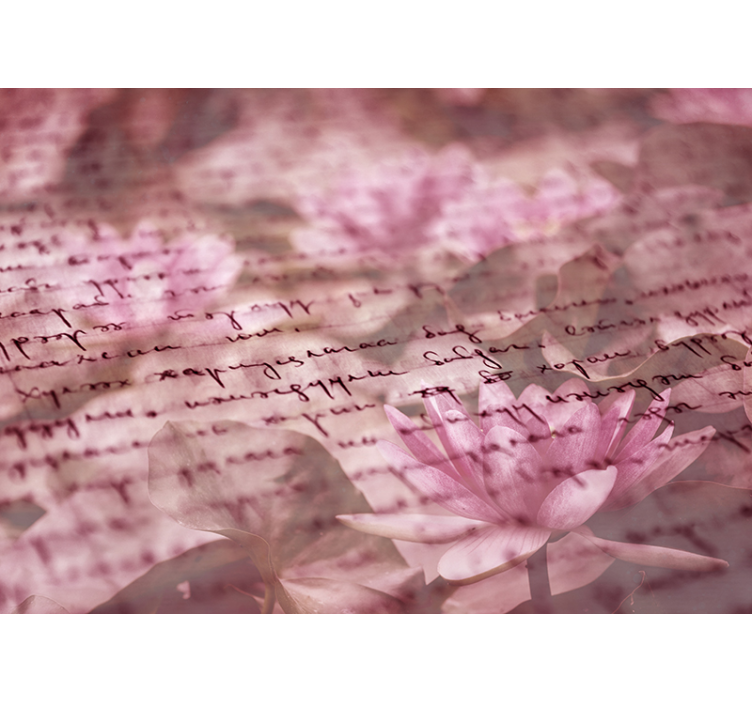 Tapisserie fleur écriture florale délicate - TenStickers