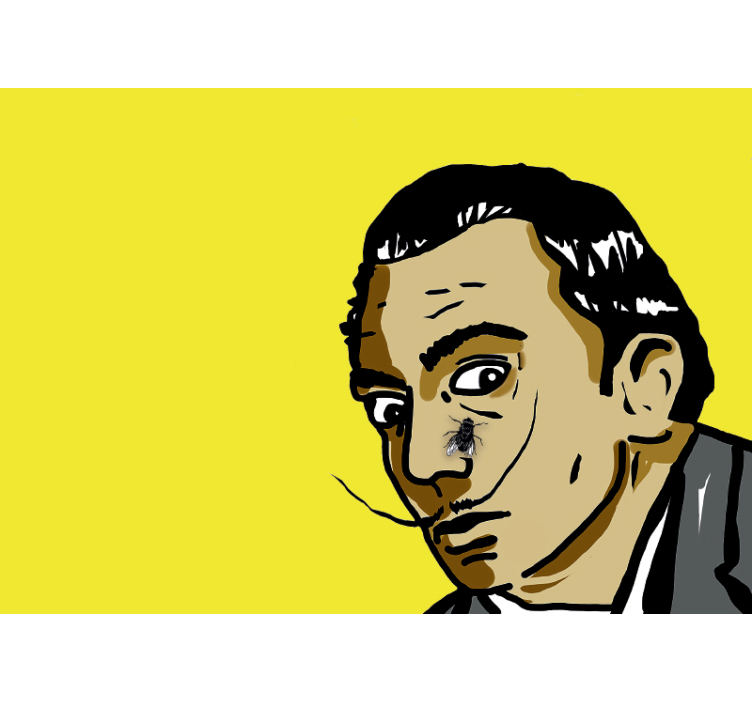 Tapisserie art portrait surréaliste rencontre - TenStickers