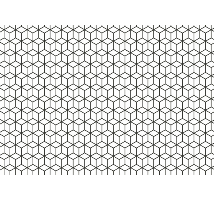 Tapisserie murale textures et motifs motif cube géométrique - TenStickers