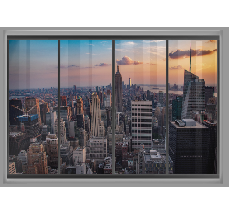 Tapisserie new york paysage urbain empire state - TenStickers
