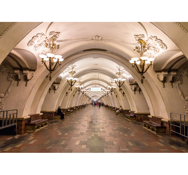 Tapisserie villes et pays grand passage souterrain - TenStickers