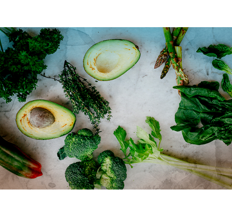 Tapisserie cuisine arrangement d'avocats frais - TenStickers