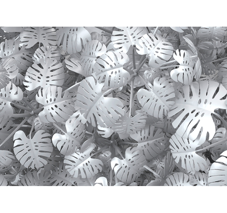 Tapisserie nature motif de feuille de monstera - TenStickers