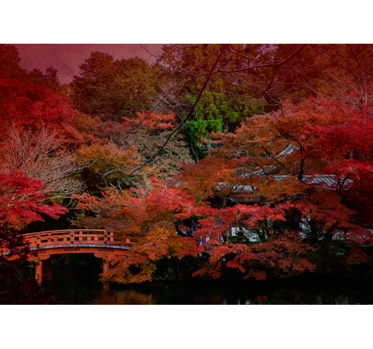 Tapisserie nature sérénité d'automne - TenStickers