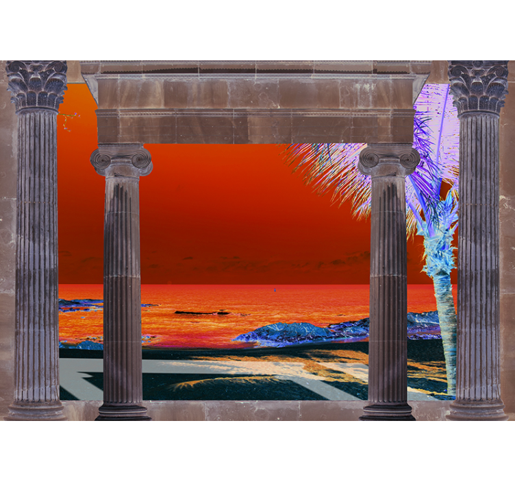 Tapisserie paysage vue côtière tropicale - TenStickers