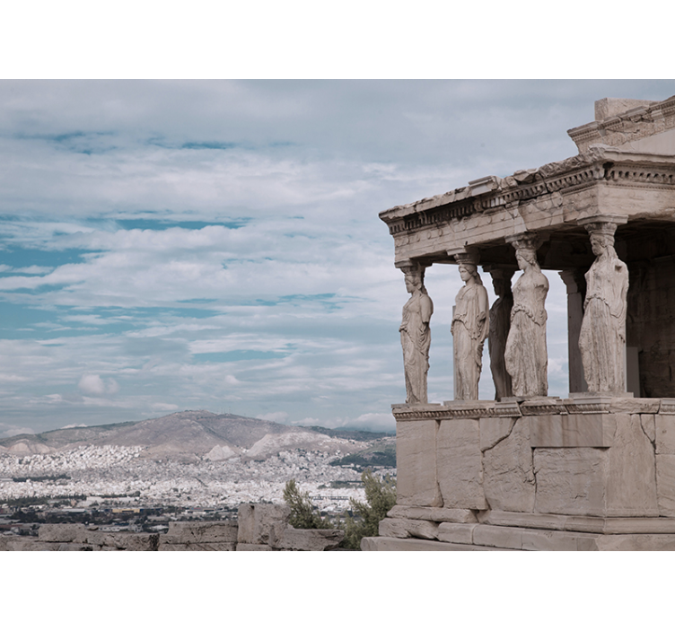 Tapisserie villes et pays vue de l'athènes antique - TenStickers