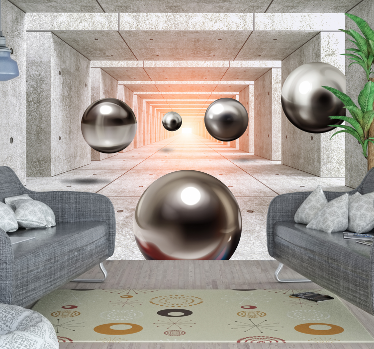 Papier peint 3d tunnel futuriste - TenStickers